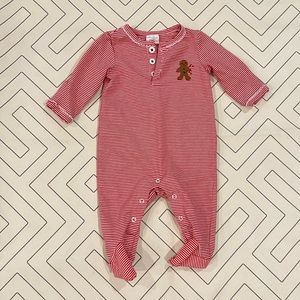 Starting Out Striped Christmas Footie Pajama
